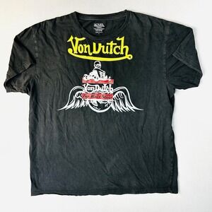 Von‎ Dutch Men's L Go Kart Shop Distressed T Shirt